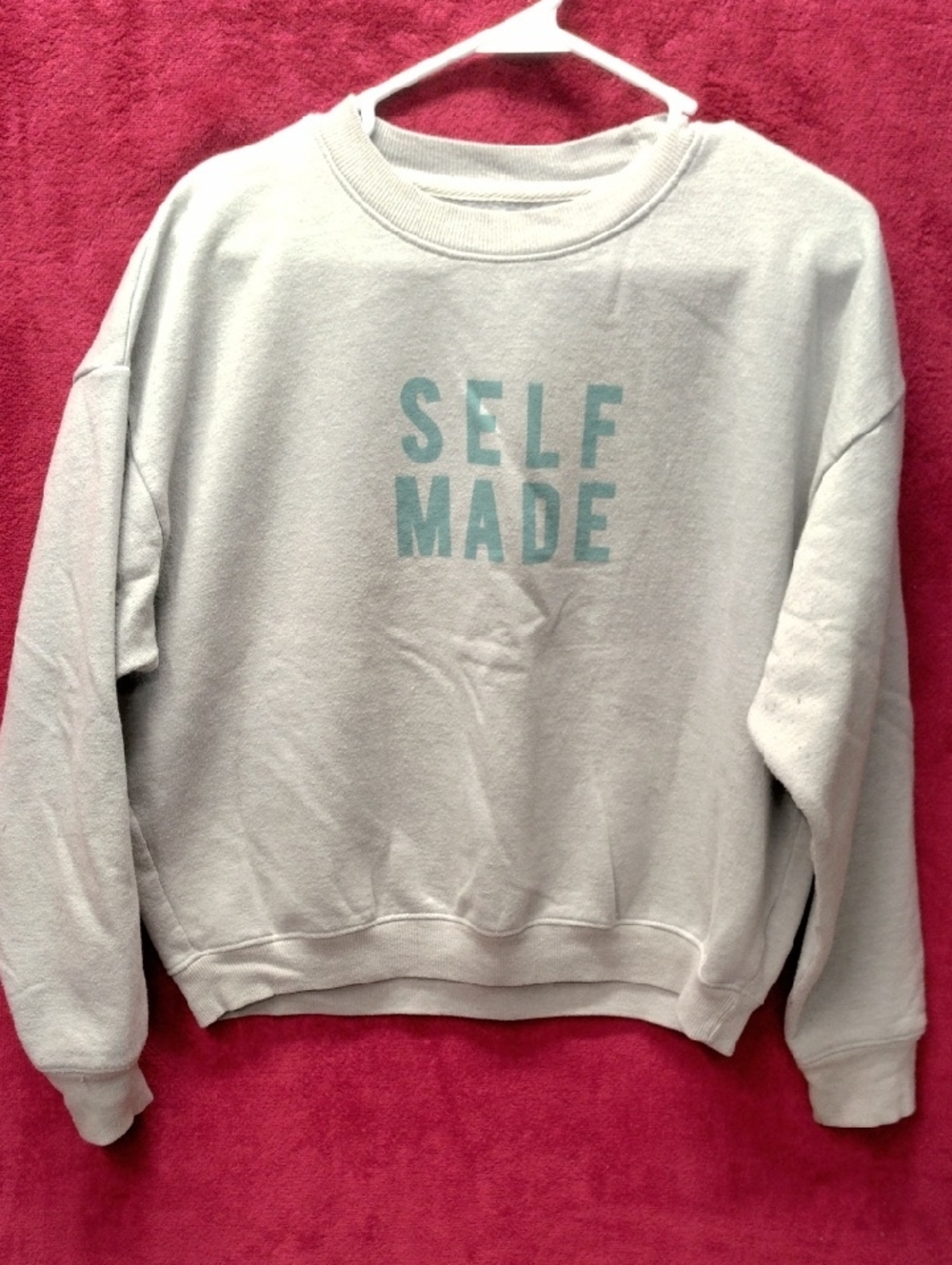 Self Made Light Gray Crewneck Sweatshirt - Women's Casual Pullover